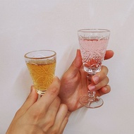 Glass Goblet Vintage Ins Cocktail Glass Simple Liquor Red Wine Glass Cold Drink Relief Foreign Wine 