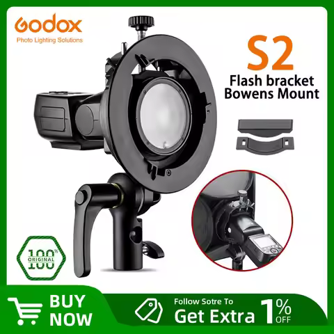 Godox S2 Bowens Mount Flash S-type Holder Bracket for Godox V1 V860II AD200 AD400PRO Speedlite Flash