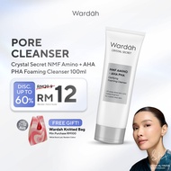 [8.8 SALE] Wardah Crystal Secret NMF Amino + AHA PHA Foaming Cleanser 100ml – Gentle & Brightening