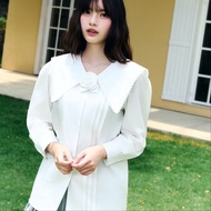 FLAT2112 FF1016 : COTTONROSE BLOUSE เสื้อแขนยาว เสื้อเชิ้ต เสื้อปกกะลาสี ชุดทำงาน แฟชั่นผู้หญิง