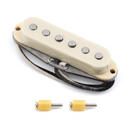 FLEOR 1pcs Vintage Alnico 5 Single Coil Pickup Handwound FD ST Guitar Pickup 52mm Staggered