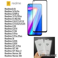 ฟิล์มกระจก กันรอย เต็มจอใส5D  สำหรับ Realme11 Realme10Pro Realme10T Realme 9 Realme9i 9Pro Realme8 R