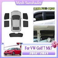 Car Mesh Sun Shades For Volkswagen VW Golf 7 Mk7 2012~2021 Magnetic Sunshades Cover Coverage Sunscre