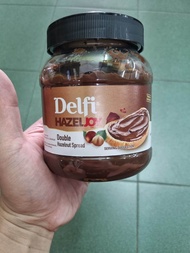 Delfi Hazelnut Spread Double Hazelnut Spread Jar with Black Lid