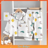 Đồ Ngủ Dài Tay Cho Bé Bộ Pijama dài tay Bé Trai Bộ Pijama Cho Bé Gái Chất Đũi In Hình Cực Yêu Cho Bé