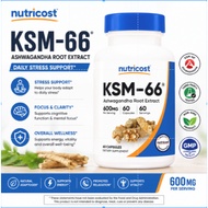 Nutricost KSM-66 Ashwagandha 600mg 60 Capsules | Stress Support Mood Focus Energy Supplement m3w0b94