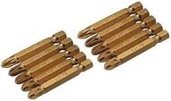 Silverline 238101 Pozidriv Screwdriver Gold Bits 50 mm Pack of 10 PZ 1