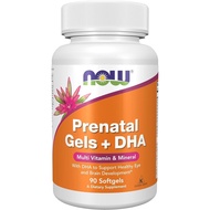 NOW Supplements, Prenatal Gels + DHA with 250 mg DHA per serving, plus Borage Oil (GLA), 90 Softgels