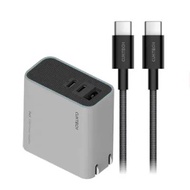Bộ cáp sạc CUKTECH 65W GaN Charge with 1.5m 6A CKAD653TCNGR AD653C-Combo