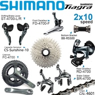 Shimano Tiagra 4700 Groupset 2X10จักรยานเสือหมอบความเร็ว4700 Crankset 165/170/172.5/175มม. 50-34T 52