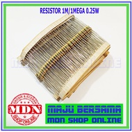 1M 0.25 watt Resistor sold per 10 pcs