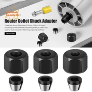 PUREHAIRBEAUTY Router Collet Chuck Adapter, 6mm 6.35mm 8mm With Nut Collet Chuck,  Carbon Steel Elec