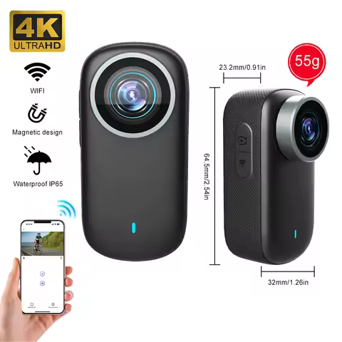 WiFi 4K Mini Thumb Camera Bodycam Action Bike Cam Motorcycle Sport Cam Body Action Sports DV Camcord