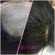 Wig Pria Rambut Asli Pendek - Black - Human Hair 100℅ - Wig Asli