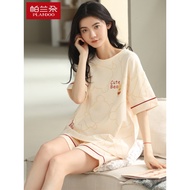 pyjamas pyjamas women Parando Women's Shorts Sweet Cotton Student Pajamas