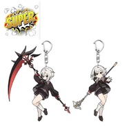 Genshin Keychain Impact Arlecchino Acrylic Key Chain Keyring Accessories Cartoon Badge Gift