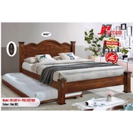 Yi Success Oakwood Wooden Queen Bed Frame / Quality Queen Bed / Katil Queen Kayu / Wooden Double Bed / Bedroom Furniture