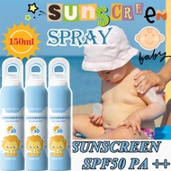 Sunscreen Spray for Kids&Baby 150ml Children's Sunblock Spray Face and Body SPF 50+PA+++ UV Outdoor 