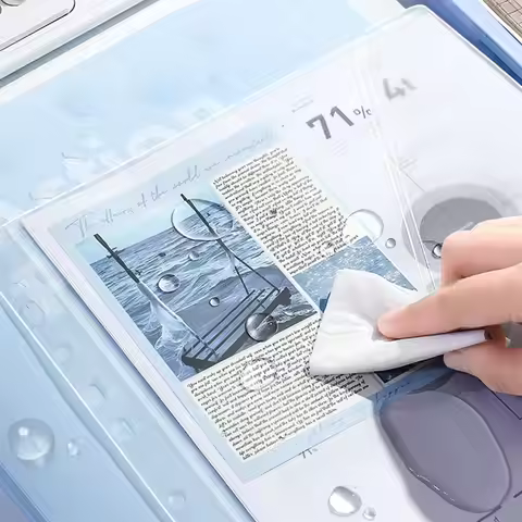 Portable Straps Design A4 File Folder Loose Leaf Hard Cover Test Paper Storage Binder Detachable Sto