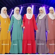 JUBAH SAKINAH by ADEL Adyana🌸SIMPLE PLAIN KOSONG TERKINI MODEN MUSLIMAH 2024🌸Women Jubah Ironless Comocrepe🌸