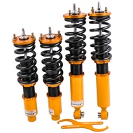 maXpeedingrods Coilovers ชุดโช๊คอัพ สำหรับ Honda CR-V CRV 1996 1997 1998 1999 2000 2001 โช๊คหลัง โช๊คหน้า โช๊ค สตรัทปรับเกียว สตัทปรับเกลียว โช๊คสตรัท โช๊คอัพรถยนต์ สปริงโหลด โช๊คแต่ง สปริงโช๊ค สตัสปรับเกลียว 4Pcs (SKU# CO-HONCRV-9601-G-86KG-LC)