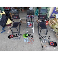 Off-road fishing chair, full pass high-back fishing chair