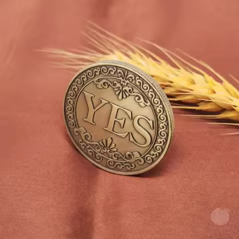 Bronze Yes or No Commemorative Coin Souvenir Non-currency Coins Game Novelty YES NO Letter Challenge
