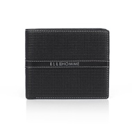 [ELLE HOMME] ELLE Plaid 3 Cards 1 Pane Wallet/Men's Wallet (Black/Brown)