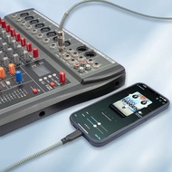 1/2/3/5M 6.35mm 1/4 Inch TS To USB-C Audio Cable Braided 6.35mm TS Aux Jack To Type C Stereo Cable f