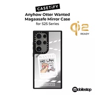 CASETiFY Magaasafe Mirror Case for S25 Series - Anyhow Otter Wanted Silver On Black