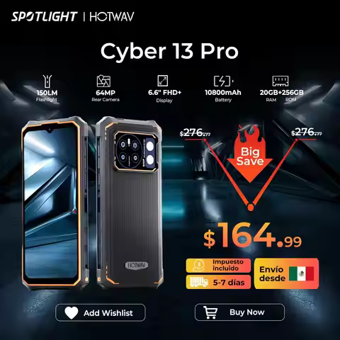 [World Premiere] HOTWAV Cyber 13 Pro 150LM Flashlight 20GB+256GB 6.6'' FHD+ 2K 10800mAh 20W Fast Cha