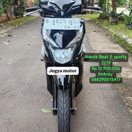Honda Beat fi sporty 2019 motor bekas berkualitas jogyamotor