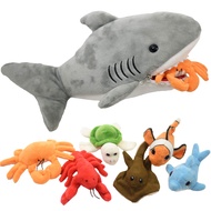 Plush Shark 15 Inch with 6 Soft Baby Sea Creatures for Hungry Great White Shark Plushie Stuffed Anim