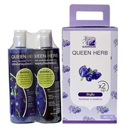 QUEEN HERB เซตแชมพูควีนเฮิร์บ แชมพูอัญชัน  ( แพ็คคู่ )Queen Herb แชมพูสมุนไพรอัญชัน ควีนเฮิร์บ + ครี