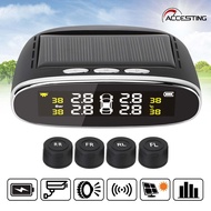 Universal Car Tire Pressure Monitor Solar Powered Tire Pressure Monitor RV Tire Monitoring LCD Displ