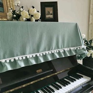 Piano Cover Half Cover French Anti-dust Electric Piano Cover Cloth Korean Fresh Simple Velvet Piano Cover American Light Luxury Piano Cloth