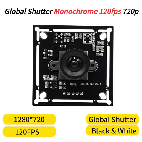 120FPS Global Shutter Camera Module 720P, OV9281,Monochrome,1280x720,1MP USB Webcam,High Frame Rate 