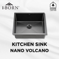 MOCHA i-BORN Kitchen Sink IBKS6048-BL Nano Grain Black Stainless Steel SUS201 Water Singki Sinki Dap