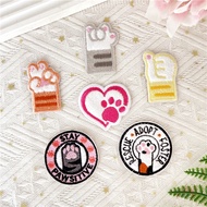 ✿ Q Pet Paw Slang Self-adhesive Sticker Patch ✿ 1Pc Plush DIY Sew on Iron on Embroidery Clothes Bag 