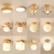 Modern Wood Ceiling Light Simple Corridor Aisle Light Scandinavian Original Foyer Entry Foyer Cloakr