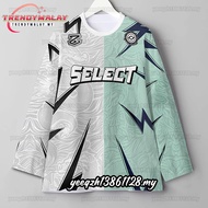 Baju Select Jersey Viral Custom T Shirt Long Sleeve Tee Oversized Baju Raya T Shirt Murah Jersi Streetwear Baju Lengan Panjang Lelaki Perempuan Sublimation Jersey Dewasa Budak