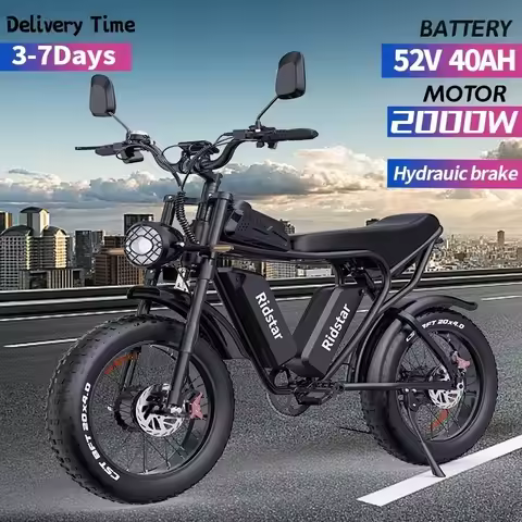 Q20 Pro Ebike, Dual Motor 2000W, Two Batteries 40AH, 60KM/H, Max Mileage 120KM PAS mode, 20*4.0 Fat