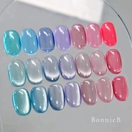 Bonnie B Clear Glow Magnetic Chrome Nail Powder Mirror Silver 2Way K-Beauty