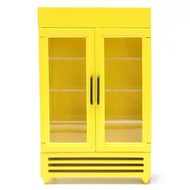 ตู้เย็นสองประตูขนาดเล็กตู้แช่อาหารซูเปอร์มาร์เก็ตบ้านตุ๊กตาจิ๋วขนาด1/12สำหรับของเล่นอุปกรณ์ตุ๊กตา Ob11