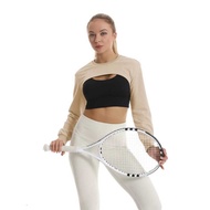 Women's Crop Top Sweater Crewneck Long Bolero Top Cropped Women's Oversize Top