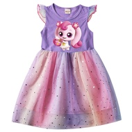 Catch Teenieping Dress Kids TShirt Mesh Sequin Dresses Toddler Girls Princess Vestidos Children Wedd