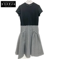 Borders at Balcony BD2011P-2K-04 Black T-shirt with Tuck Border Dress, Size 36