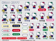 Hello Kitty 外出版 客製化姓名貼 三麗鷗 防水水晶立體貼紙 A6