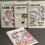 [A5 Line Puppy Coil Notebook] Girl Heart Notebook Notepad Cute Horizontal Line Notebook