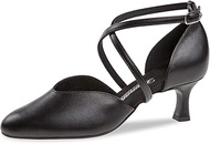 Diamant Women's Dance Shoes 170-106-034-V - Leather Black - 5 cm Flare - VarioSpin Sole - Made in Ge